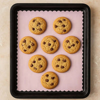Close-up of non-stick decorative baking paper sheet for oven and food use.