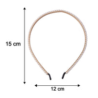 Close-up of elegant pearl decoration on a trendy hairband