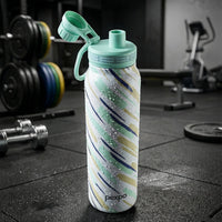 Insulated stainless steel water bottle ideal for travel and outdoor activities