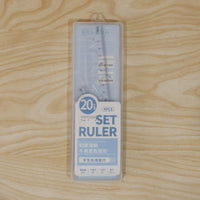 Packaged student geometry ruler set in box for easy storage