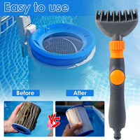 Tool for cleaning pool filter cartridges with multi-jet nozzle design