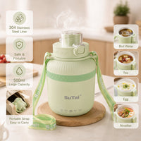Electric water boiler bottle for travel, hotels and office
