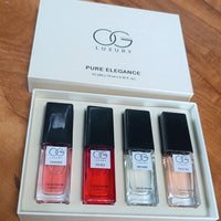Additional view of Pure Elegance perfume gift set highlighting four scents