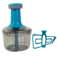 Push chopper showing whisking attachment for eggs and batters.