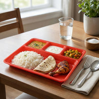 Sectioned plate tray to keep meal items distinct and organized
