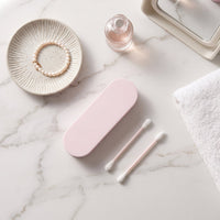 Washable ear bud set with soft silicone tips and case