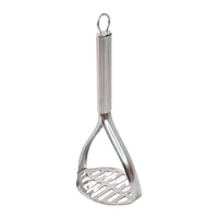 Heavy duty stainless steel potato masher for smooth mashing