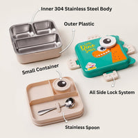 Compartment tiffin box for kids snacks and meals