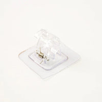 Self-adhesive curtain rail clip installed on wall for lightweight curtains