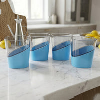 Stylish plastic glasses set for home and office use