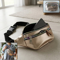 Front view of premium waist bag in modern style