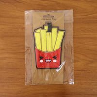 Travel luggage identifier tag with playful fries graphic