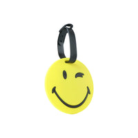 Colorful smiley luggage identifier tag
