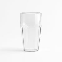 Clear juice served in transparent smoothie glass tumbler from 6-piece set