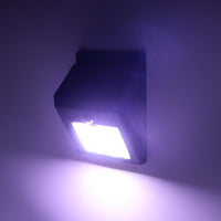 Alternative angle of solar powered outdoor LED wall light with motion sensor