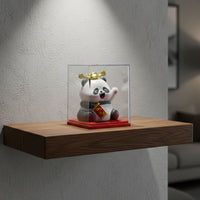 Solar energy panda figurine with detailed design