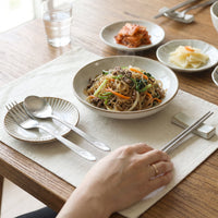 On the go flatware set with pouch for lunch and picnics