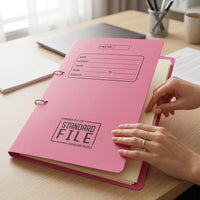 Office document holder with metal spring clip