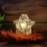 Set of star design flameless LED candles for living room decor
