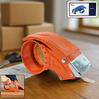 Heavy-duty 50mm packing tape dispenser with ergonomic grip.