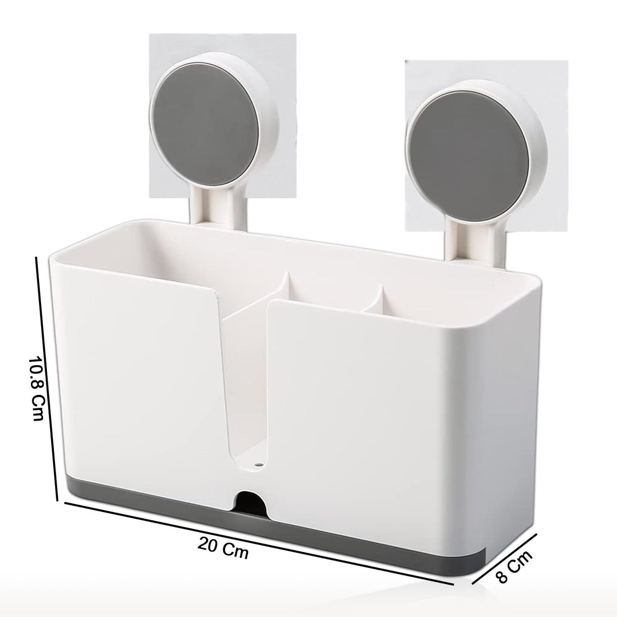 Toothbrush organizer mounted neatly on bathroom wall space saver