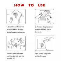 No drill plastic hook for kitchen, bathroom and bedroom walls