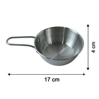 11cm stainless steel tadka pan with handle