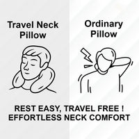 Travel neck cushion with adjustable strap for a snug fit