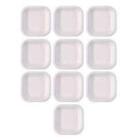 Empty square disposable food tray suitable for versatile food presentation.