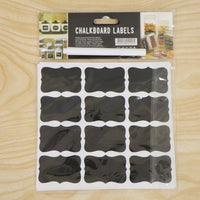Fancy blackboard sticker set with pen for jars and boxes