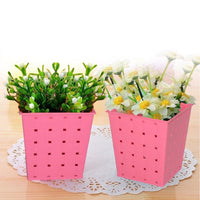 Elegant single plant railing planter featuring a unique dotted design from Indo Glow.