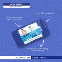 A single pack of Beautiful Basics GlowRefresh face wipes, ready for use.