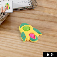 Rocket Shaped Dimple Keychain Toy (1 Pc)