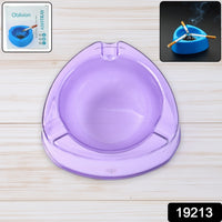 Durable heat-resistant transparent purple plastic ashtray for smokers