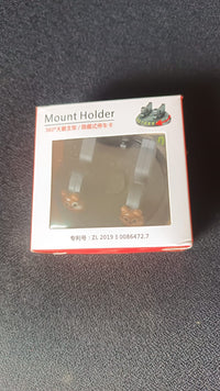 Dashboard mobile phone stand with hidden parking number plate display