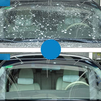 Rain repellent solution complementing windshield detergent powder