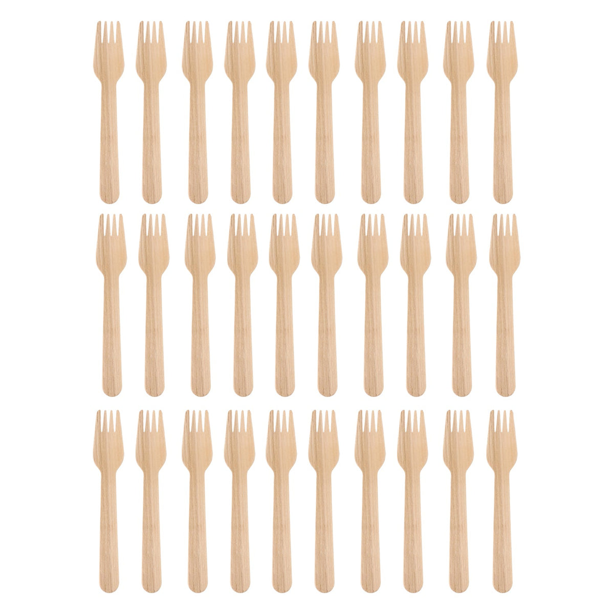 Close-up of smooth, splinter-free tines on 160mm wooden fork