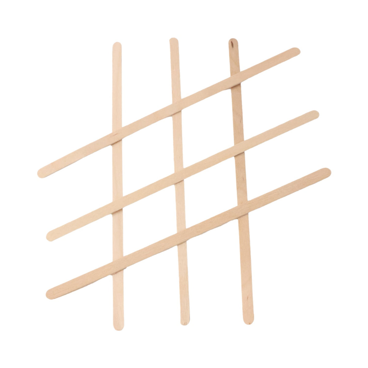 Wooden coffee stir sticks neatly arranged on surface