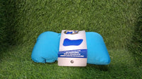 Front view of the compact mini travel pillow for neck comfort.
