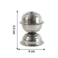 Compact size of the stainless steel incense holder for rituals.