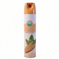 Sandalwood fragrance air freshener spray in compact bottle