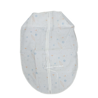 Transparent printed non-woven garment cover displaying clothes inside