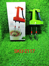 Versatile hand blender for whipping cream, eggs, lassi, and milkshakes.