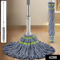Twist mop rotating 360 degrees for easy cleaning on tile and hardwood floors