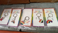 Rainbow Metal Keyring – Stylish & Durable Accessory (1 Pc / Mix Design)