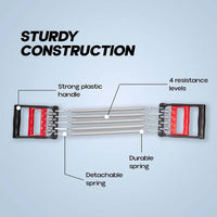 Ergonomic non-slip handles of chest expander providing comfortable grip