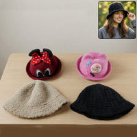 Bucket cap styled for winter outdoor wear