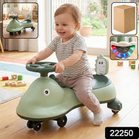 Children's swing car ride on with fun design, music and steering
