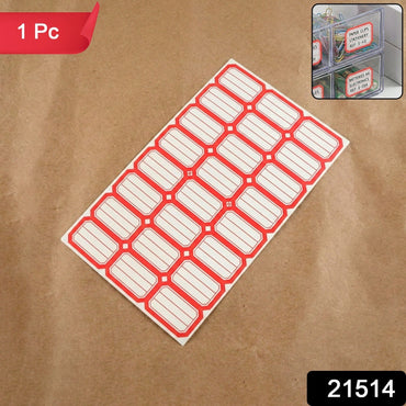 Jar labeled with self-adhesive rectangular label stickers for easy identification