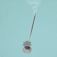 Set of four silver finish wall-mounted agarbatti holders for incense sticks
